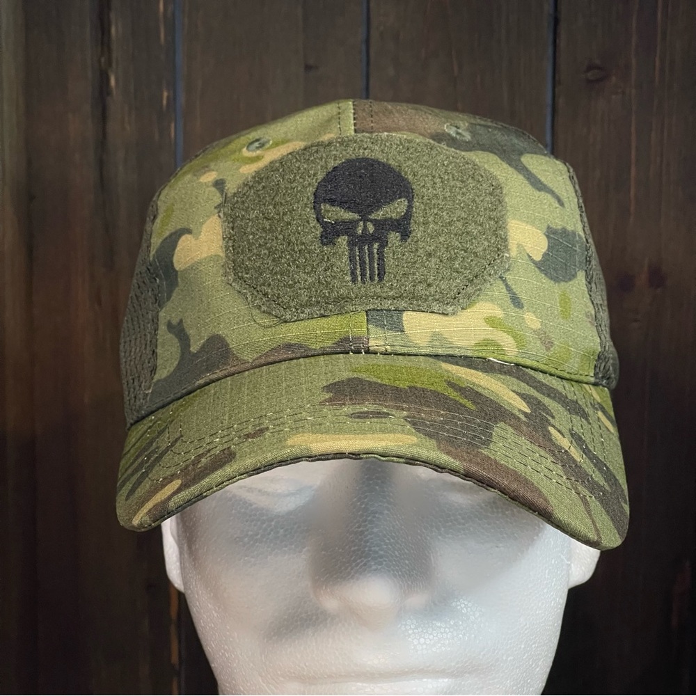 Mens Military Skull Camo Tactical Strapback Hat Cap
